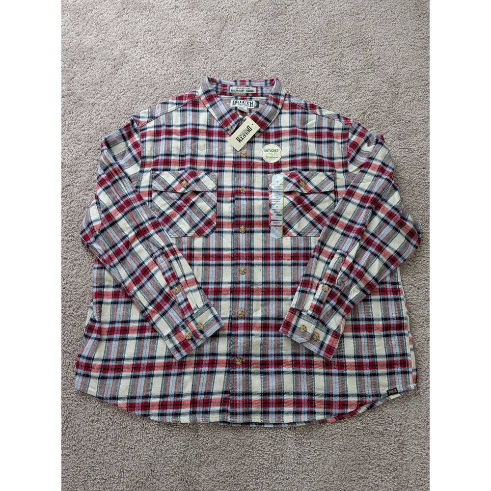 Duluth Men's Burlyweight Flannel Relaxed Fit Shirt Size 2XL 80676 WKD NWT